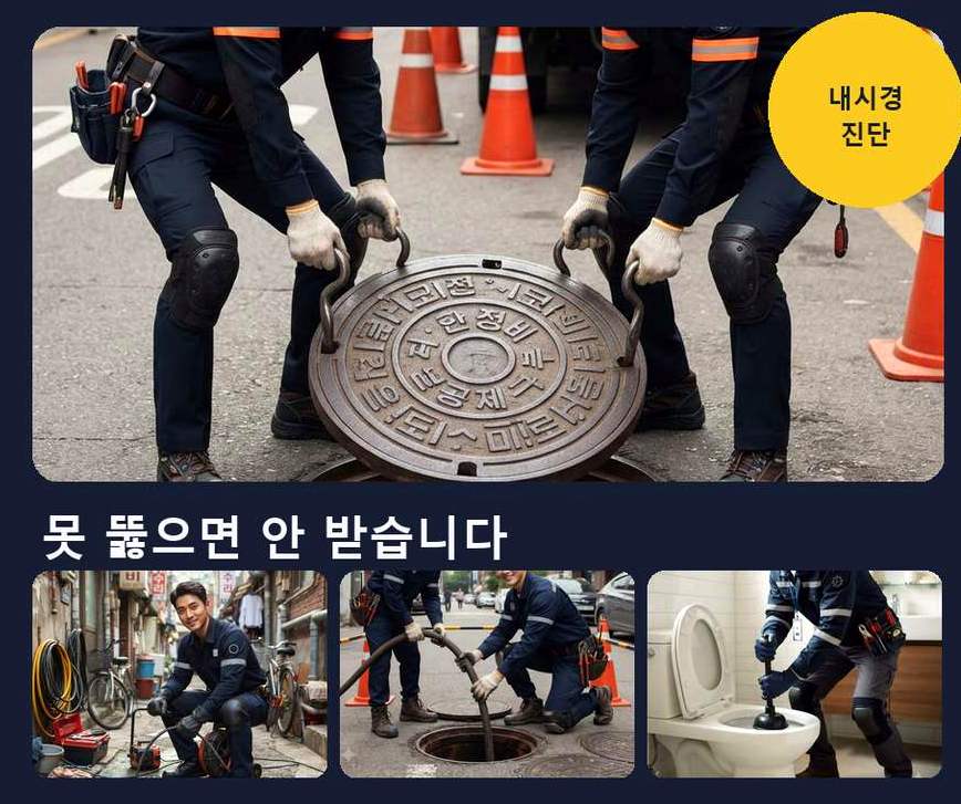 옹진군 자월면승봉리 하수구 냄새 가격 안내 현장 작업 사진 - 배관해결사