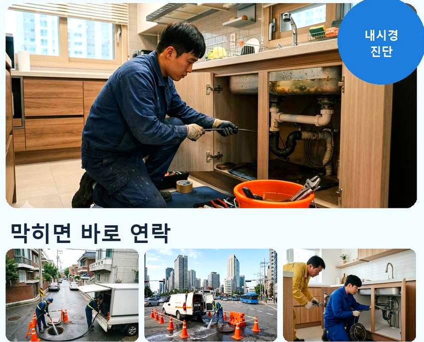 서울 서초구 잠원동 변기막힘 비용 현장 작업 사진 - 배관해결사