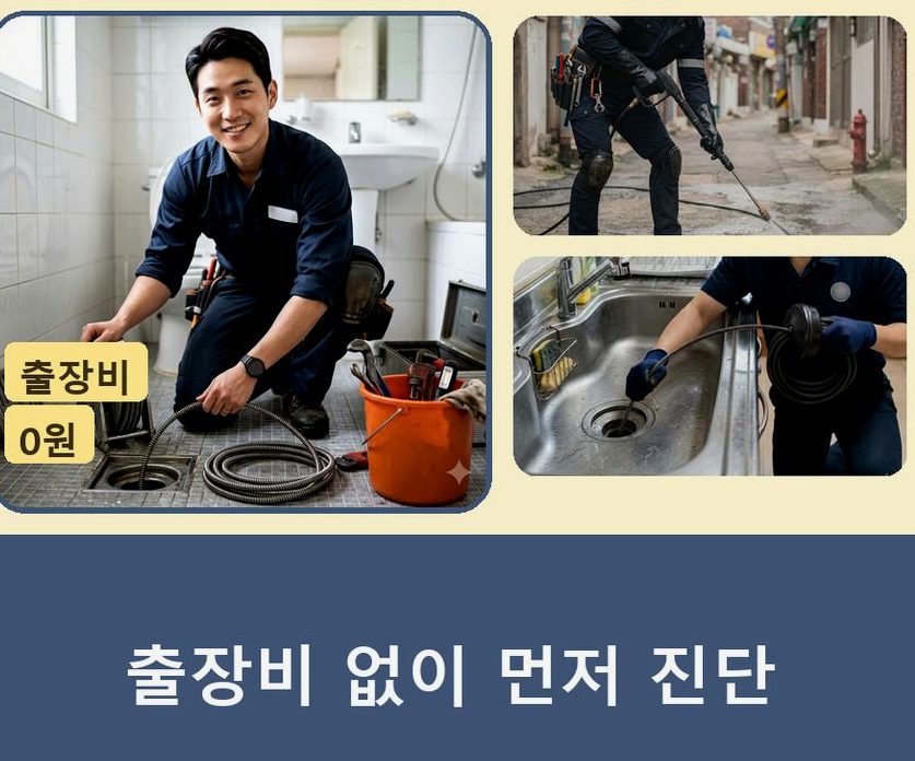 시흥시 죽율동 변기막힘 고압세척·관통 작업 모습
