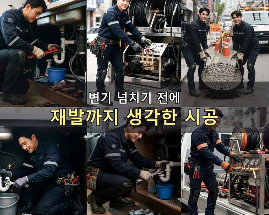 서울 용산구 주성동 싱크대막힘 업체 현장 작업 사진 - 배관해결사