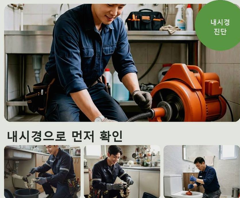 평택시 죽백동 싱크대막힘 전문 업체 현장 작업 사진 - 배관해결사