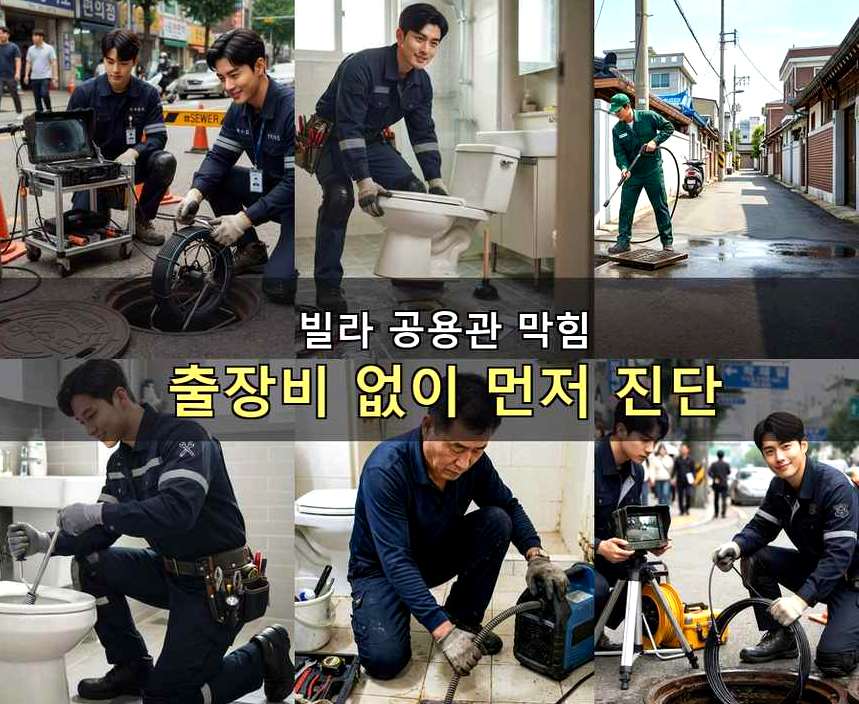 시흥시 죽율동 변기막힘 당일 처리 현장 작업 사진 - 배관해결사