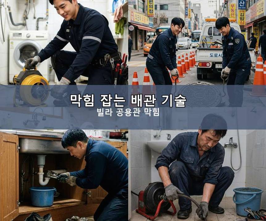 서울 광진구 중곡동 세면대막힘 가격 안내 현장 작업 사진 - 배관해결사