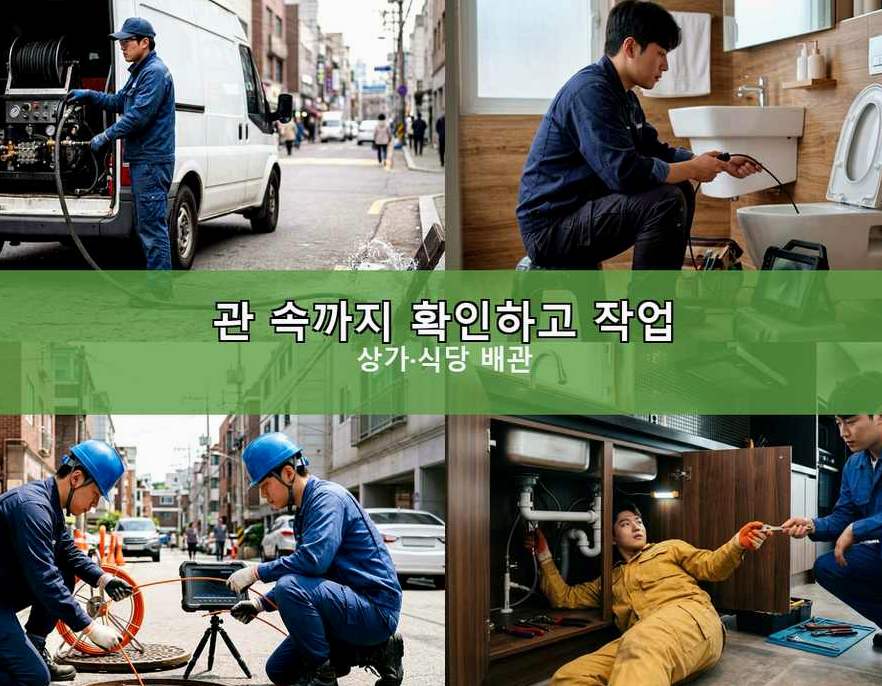 부천시원미구 중동 싱크대막힘 야간 출동 현장 작업 사진 - 배관해결사