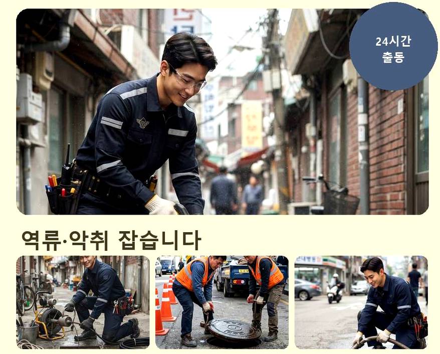 평택시 지제동 변기막힘 가격 안내 현장 작업 사진 - 배관해결사