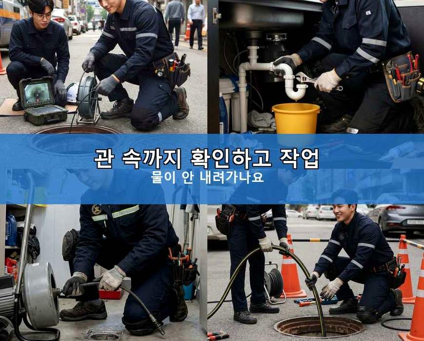 남양주시 진건읍배양리 하수구막힘 24시 출동 현장 작업 사진 - 배관해결사