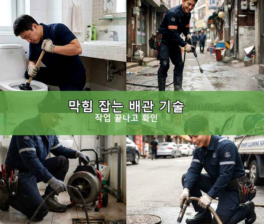 안산시단원구 초지동 싱크대막힘 전문 업체 현장 작업 사진 - 배관해결사