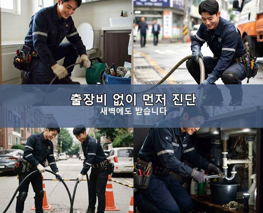 부천시원미구 춘의동 변기막힘 긴급출동 현장 작업 사진 - 배관해결사
