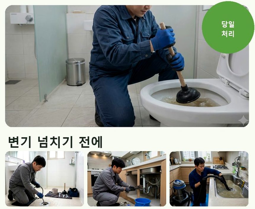 평택시 칠원동 하수구막힘 24시 출동 현장 작업 사진 - 배관해결사