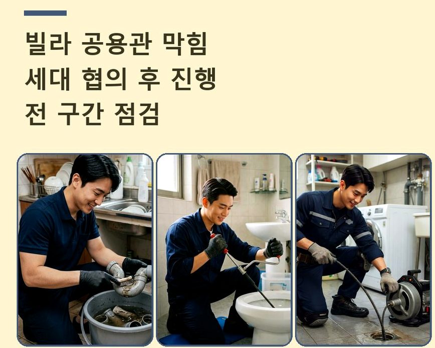 서울 마포구 구수동 고압세척 고압세척·관통 작업 모습