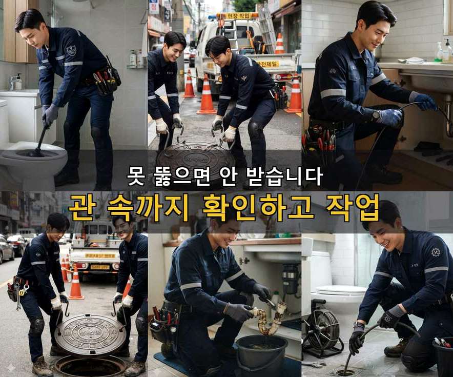 남양주시 평내동 배수구막힘 당일 처리 현장 작업 사진 - 배관해결사