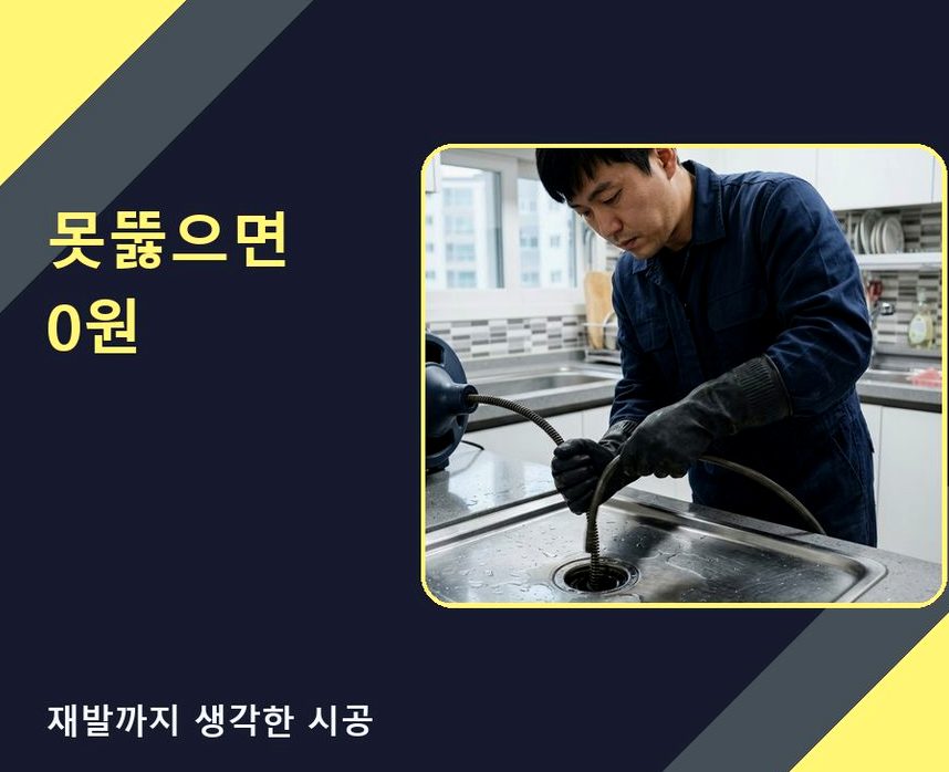 안양시동안구 평촌동 배수구막힘 당일 처리 현장 작업 사진 - 배관해결사