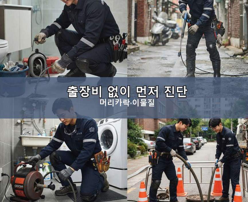 평택시 장안동 하수구막힘 빠른 해결 현장 작업 사진 - 배관해결사