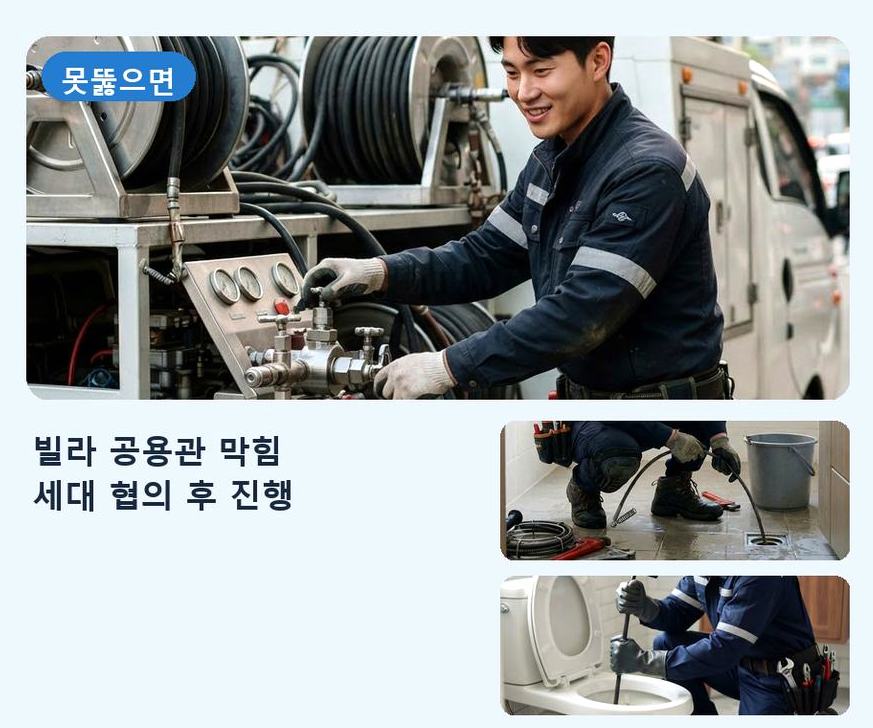 시흥시 포동 싱크대막힘 빠른 해결 현장 작업 사진 - 배관해결사