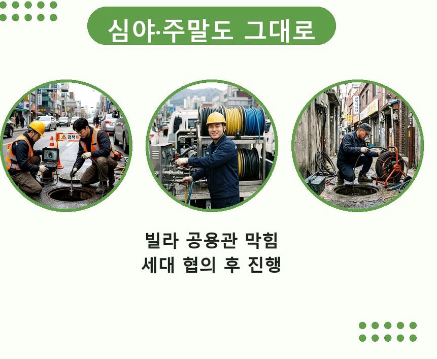 군포시 오금동 싱크대막힘 전문 업체 현장 작업 사진 - 배관해결사