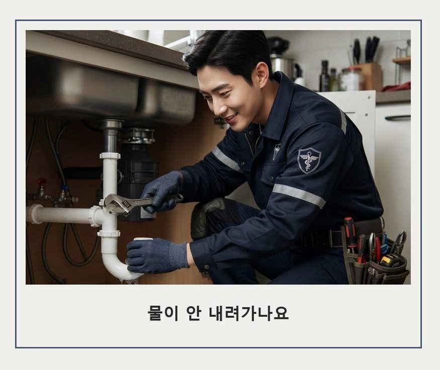 성남시분당구 하산운동 배수구막힘 뚫음 현장 작업 사진 - 배관해결사