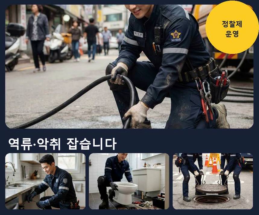 시흥시 하상동 싱크대막힘 업체 현장 작업 사진 - 배관해결사