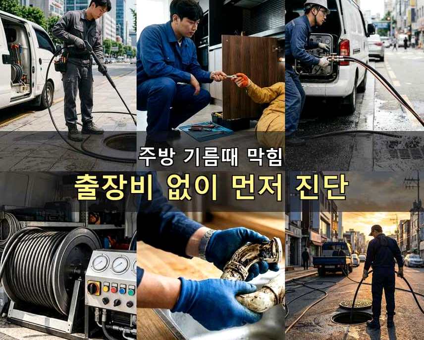 용인시처인구 해곡동 싱크대막힘 출장비 무료 현장 작업 사진 - 배관해결사