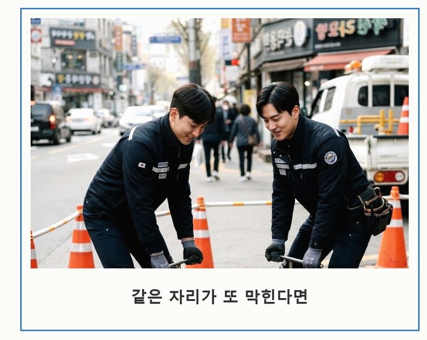 안양시동안구 호계동 배수구막힘 가격 안내 현장 작업 사진 - 배관해결사