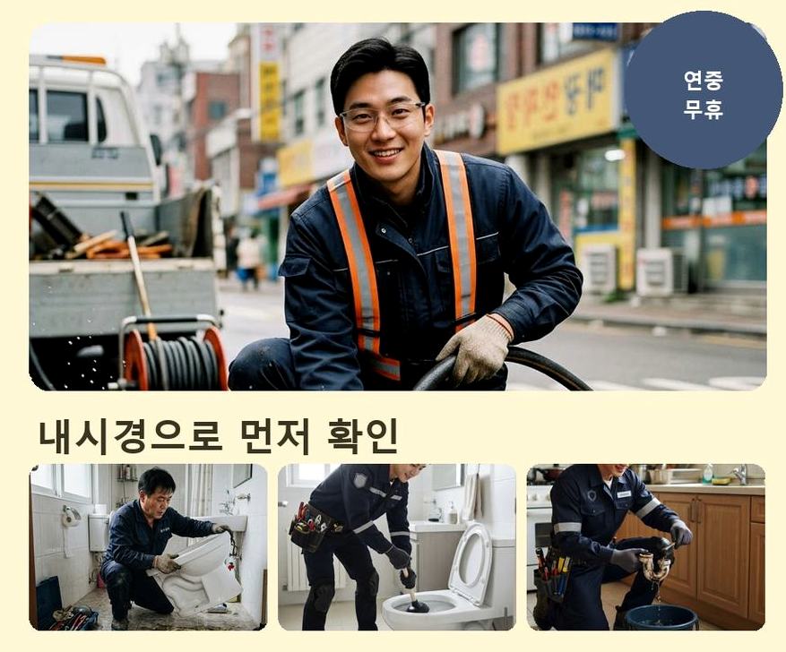 안양시동안구 갈산동 고압세척 고압세척·관통 작업 모습