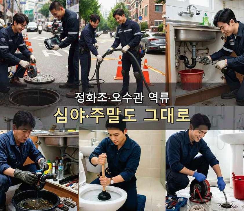 이천시 호법면단천리 하수구막힘 업체 현장 작업 사진 - 배관해결사