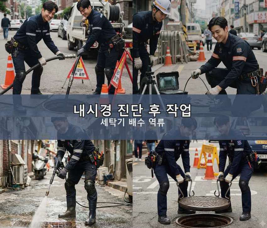 남양주시 화도읍가곡리 배수구막힘 원인 진단 현장 작업 사진 - 배관해결사