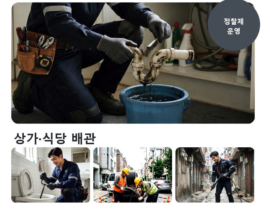 서울 광진구 화양동 세면대막힘 원인 진단 현장 작업 사진 - 배관해결사