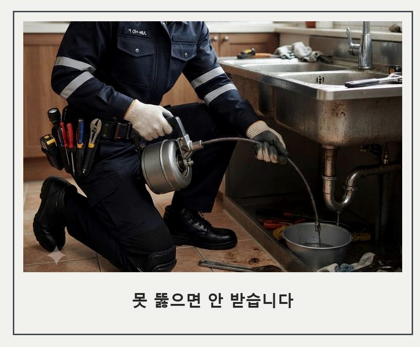 서울 용산구 후암동 하수구막힘 야간 출동 현장 작업 사진 - 배관해결사