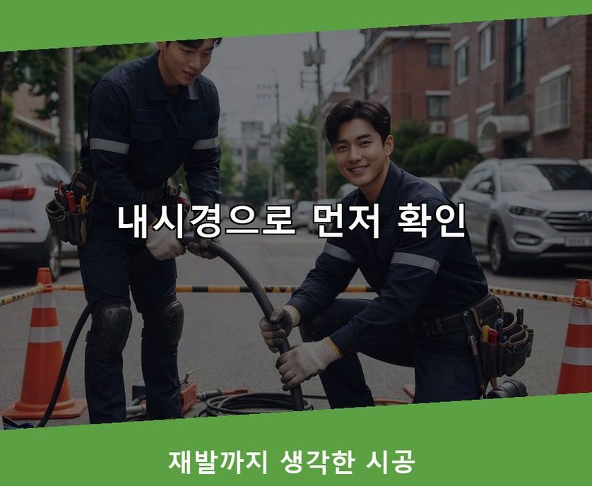 시흥시 신천동 하수구막힘 출장비 무료 현장 작업 사진 - 배관해결사