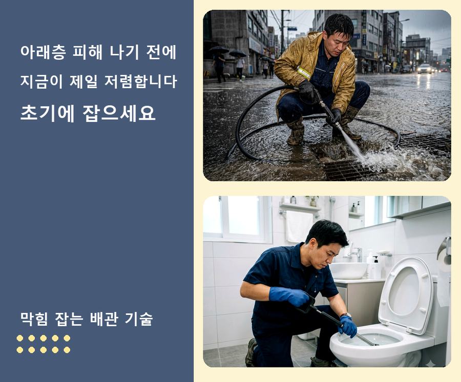 안산시단원구 대부남동 싱크대막힘 출장비 무료 현장 작업 사진 - 배관해결사