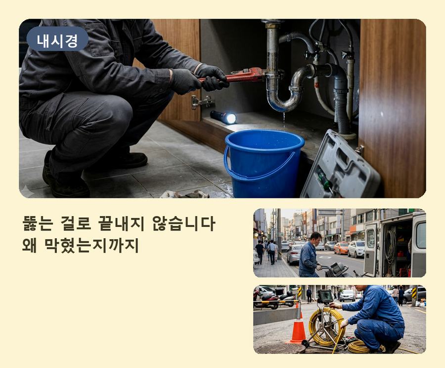 평택시 가재동 변기막힘 가격 안내 현장 작업 사진 - 배관해결사