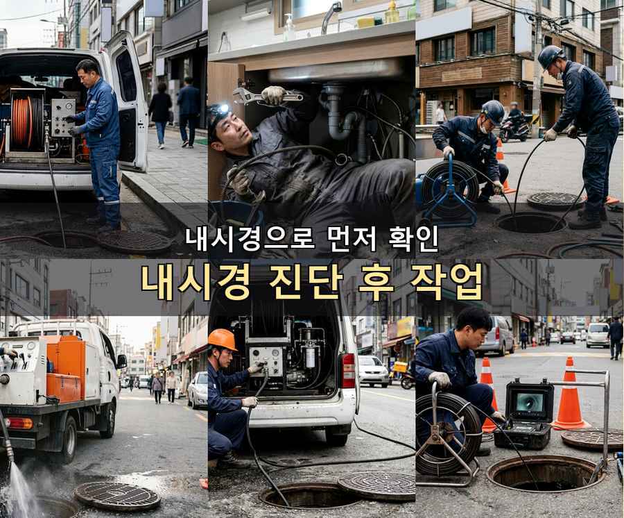 안양시동안구 갈산동 싱크대막힘 전문 업체 현장 작업 사진 - 배관해결사