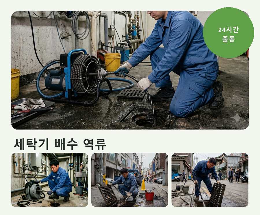 서울 은평구 녹번동 배수구막힘 원인 진단 현장 작업 사진 - 배관해결사
