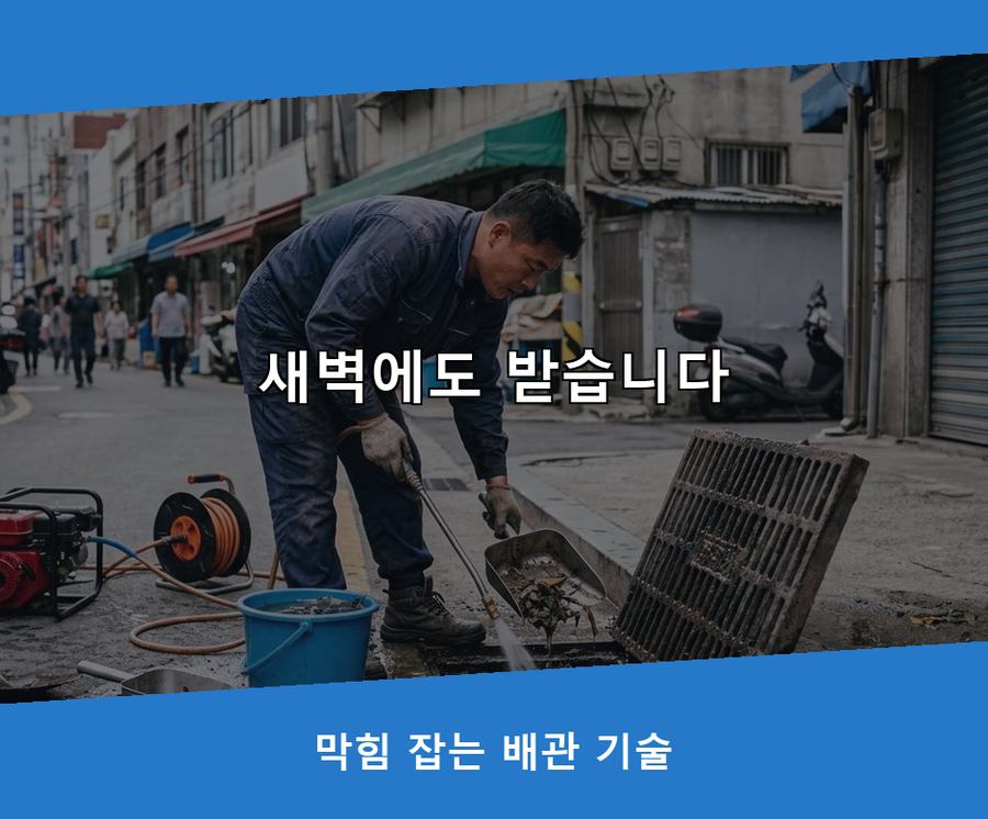 서울 중구 남산동 배수구막힘 당일 처리 현장 작업 사진 - 배관해결사