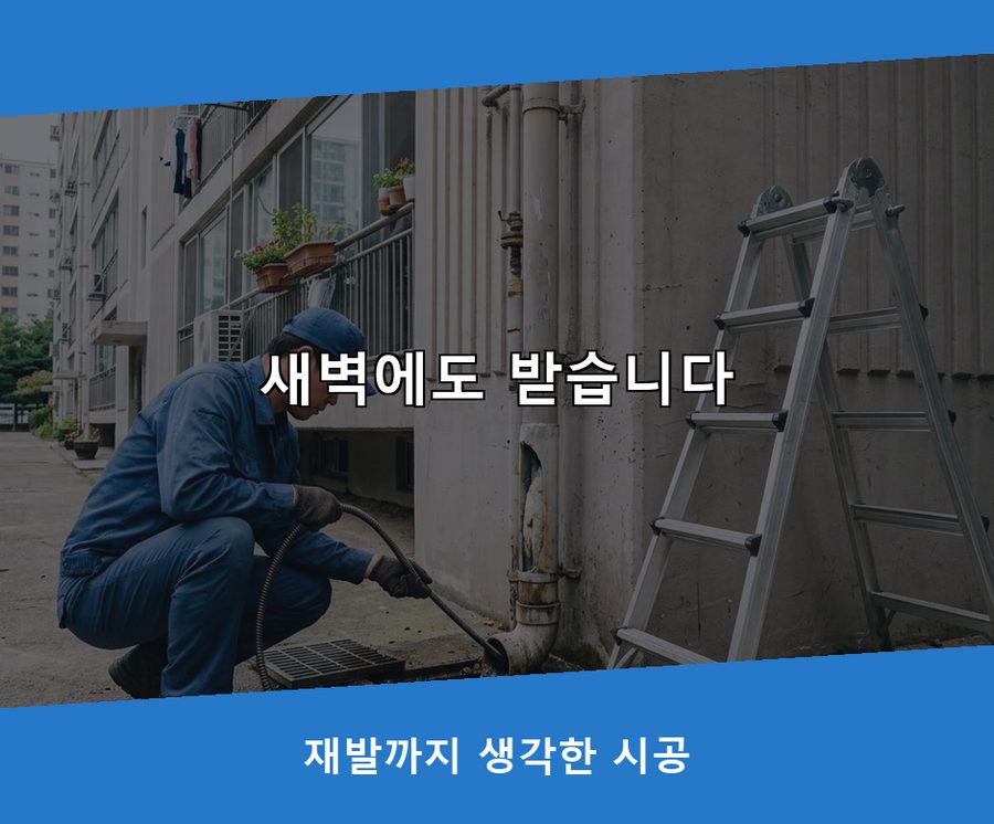 서울 광진구 능동 하수구막힘 출장비 무료 현장 작업 사진 - 배관해결사