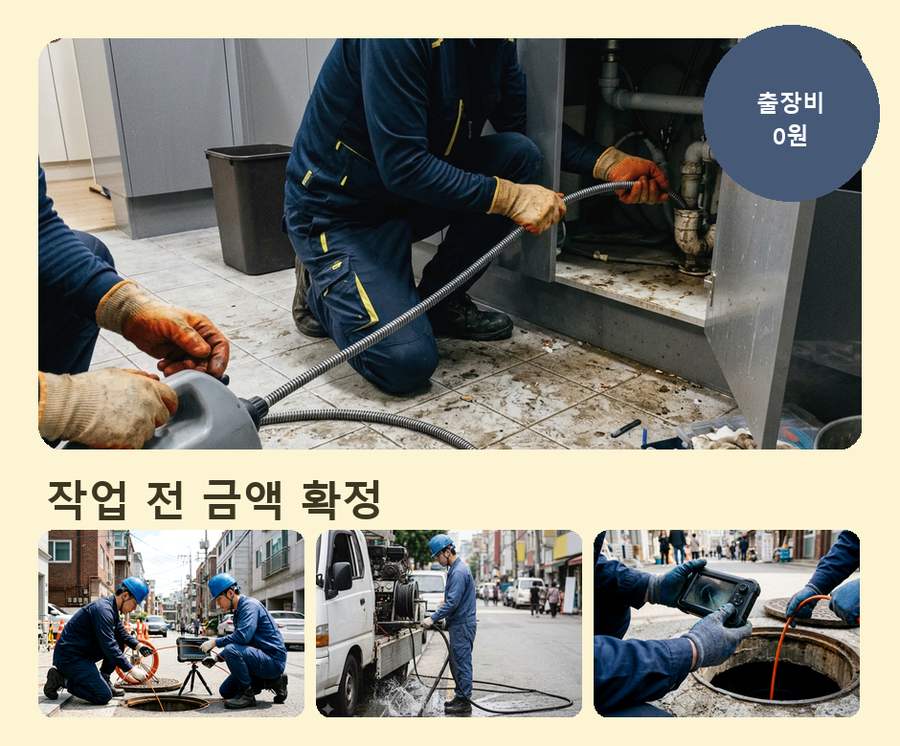남양주시 가운동 하수구막힘 빠른 해결 현장 작업 사진 - 배관해결사