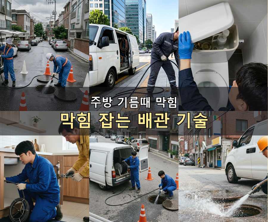 부천시원미구 도당동 싱크대막힘 24시 출동 현장 작업 사진 - 배관해결사