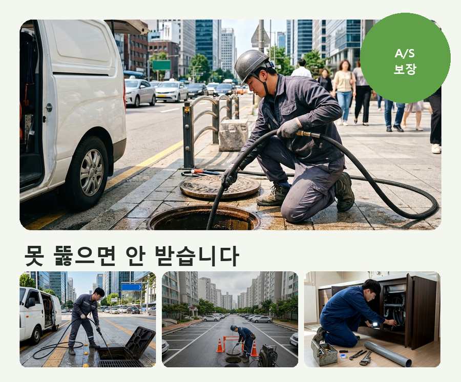 서울 마포구 노고산동 배수구막힘 가격 안내 현장 작업 사진 - 배관해결사